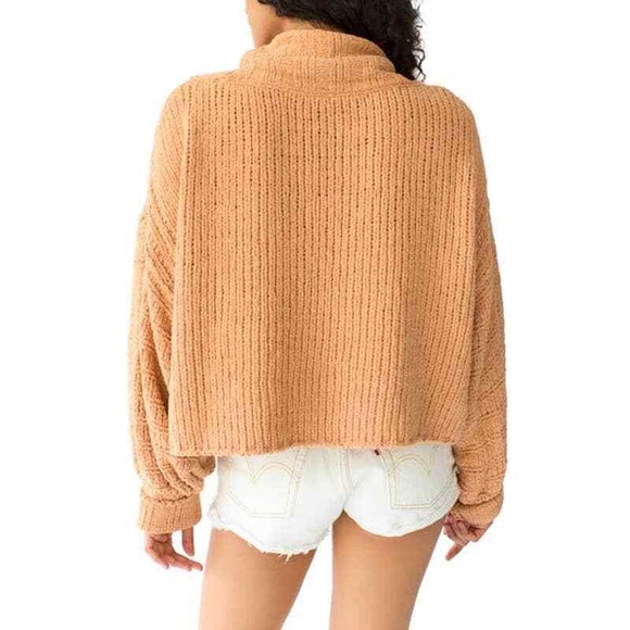 Free People camel cowl neck sweater - Picture 2 of 7